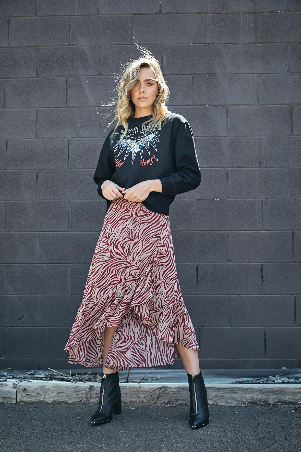 ADELE RUFFLE WRAP SKIRT