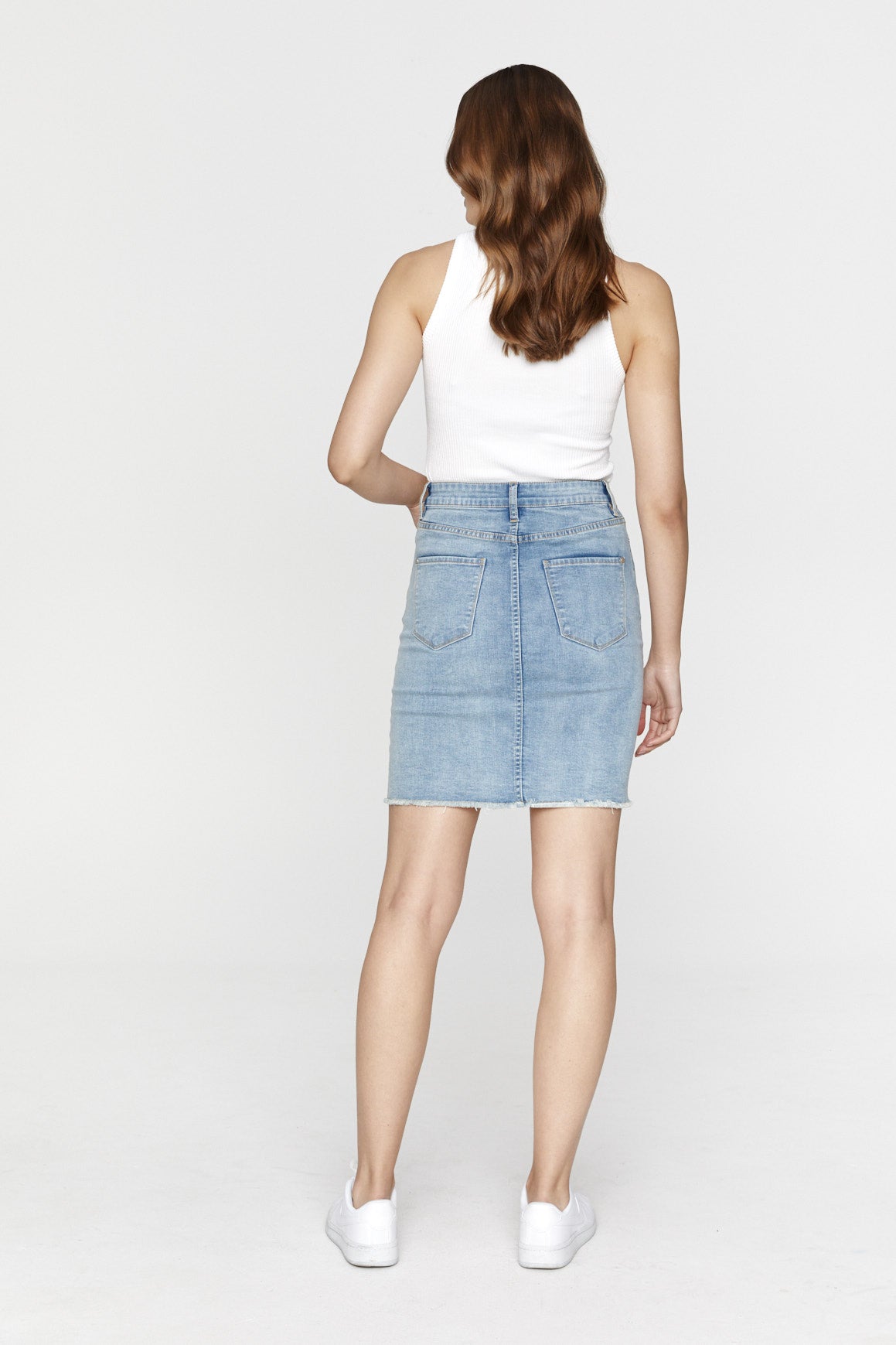 BLAIR DENIM SKIRT - VINT BLUE