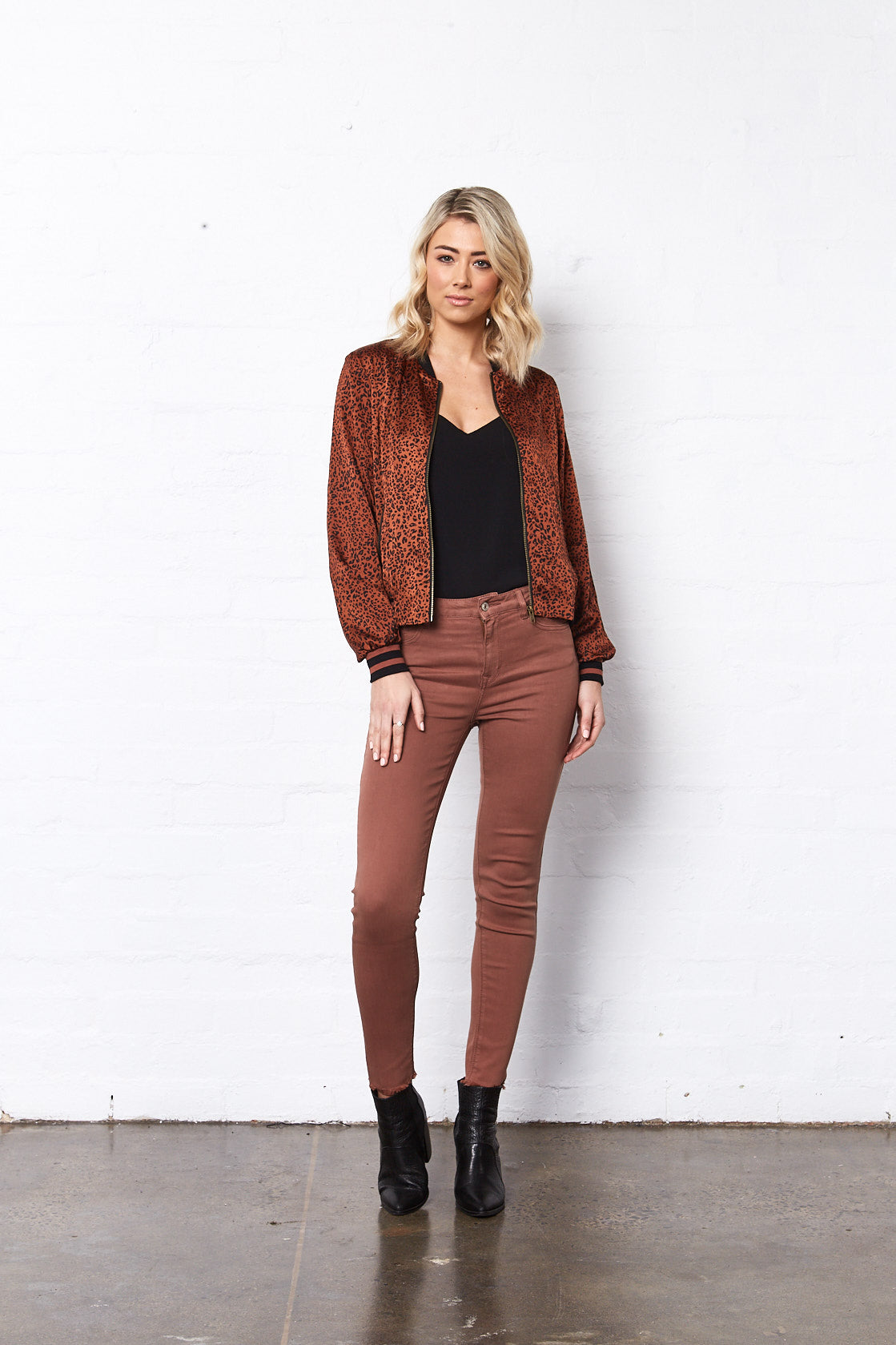 Saint Rose animal print bomber jacket