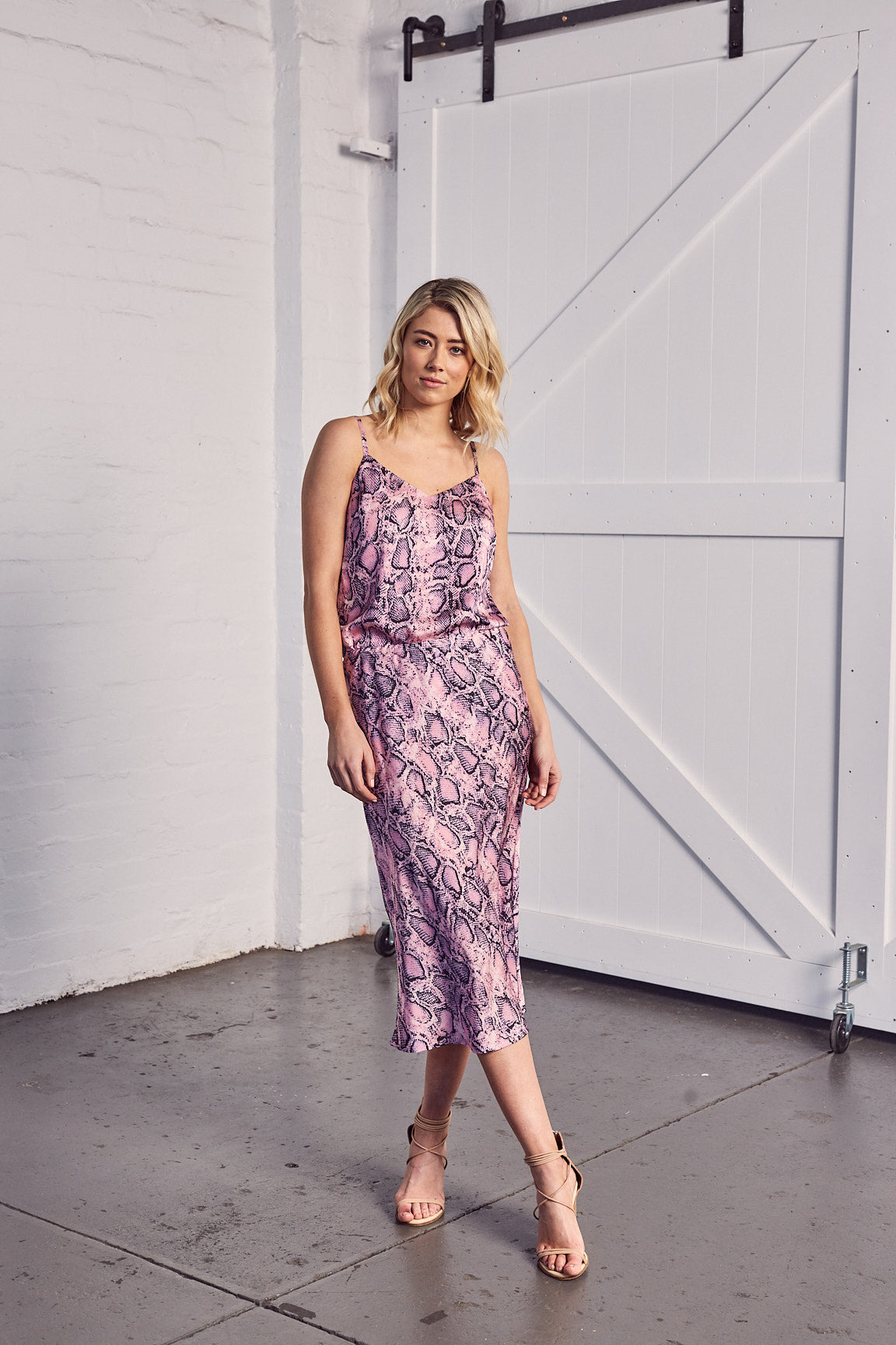 ISLA CAMI - PINK SNAKEPRINT