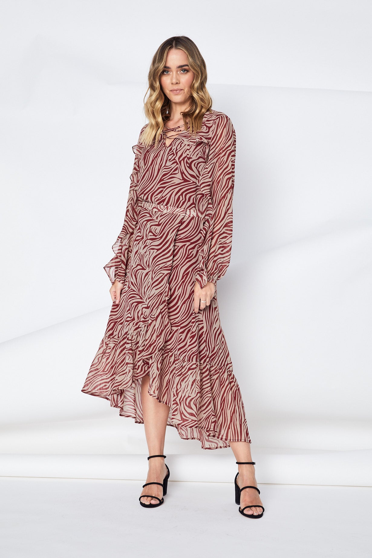 ADELE RUFFLE WRAP SKIRT