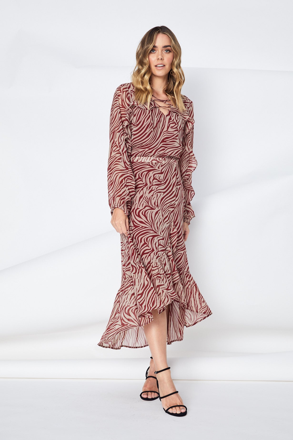 ADELE RUFFLE WRAP SKIRT