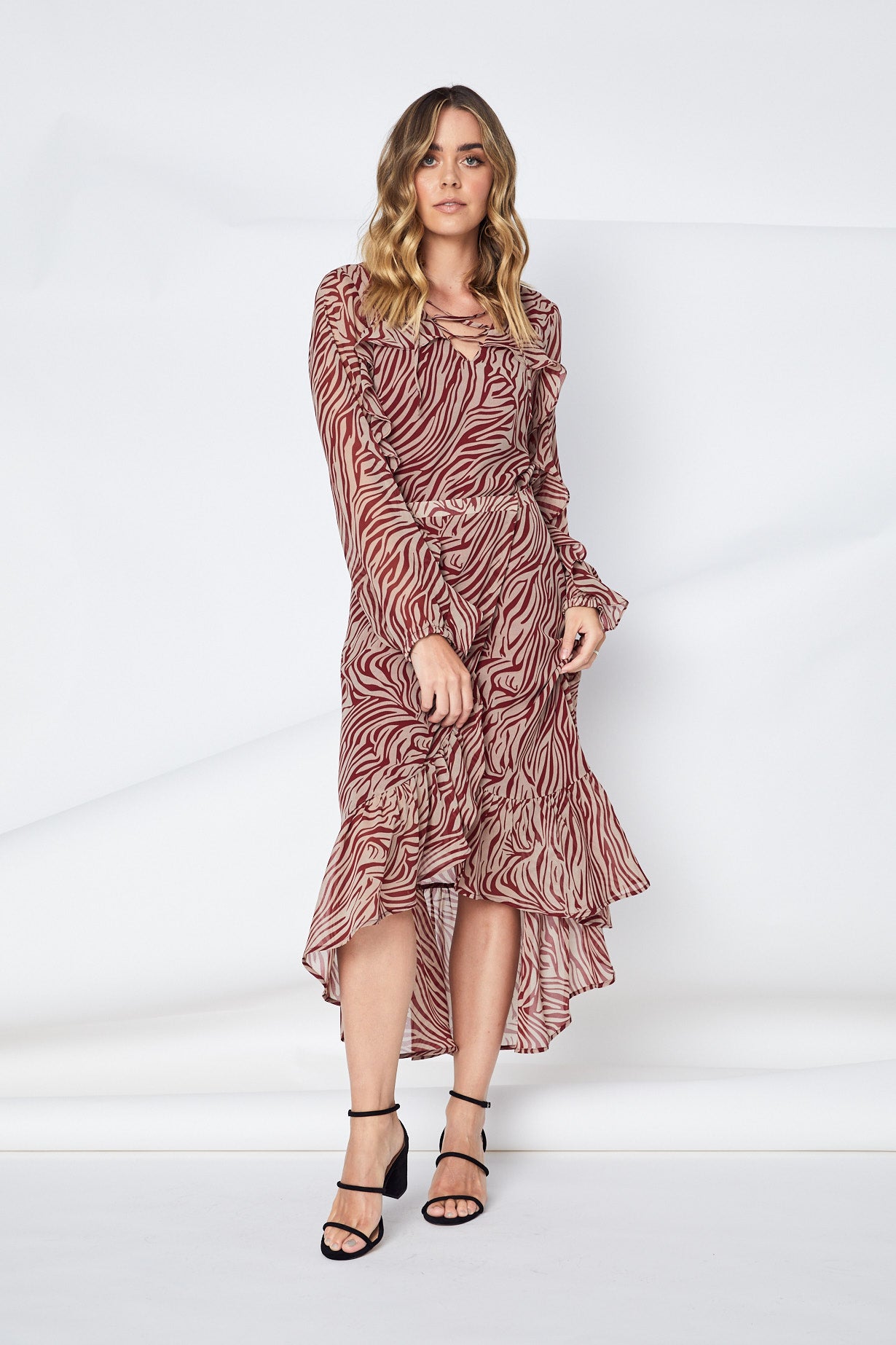 ADELE RUFFLE WRAP SKIRT