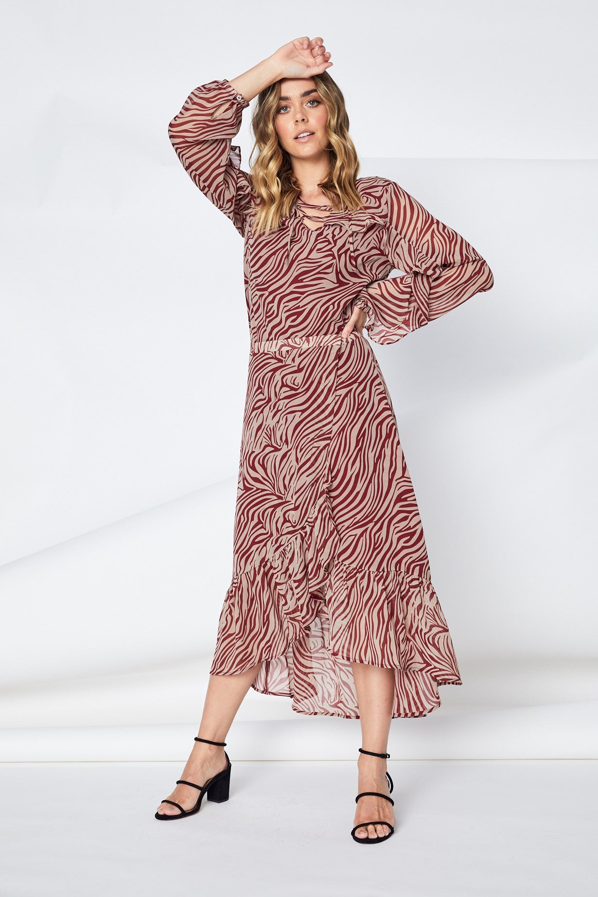 ADELE RUFFLE WRAP SKIRT