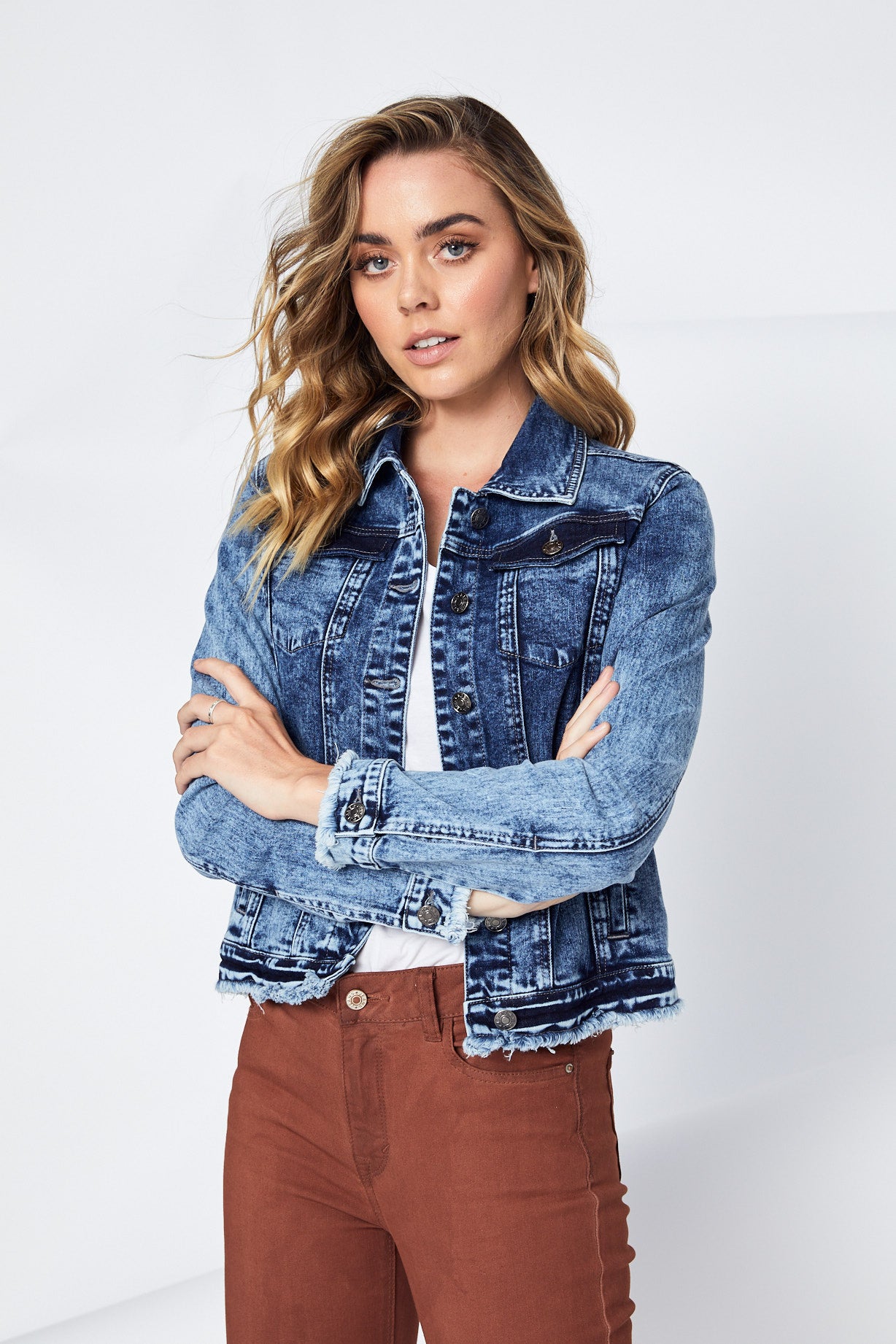 NEVE ACID WASH DENIM JACKET