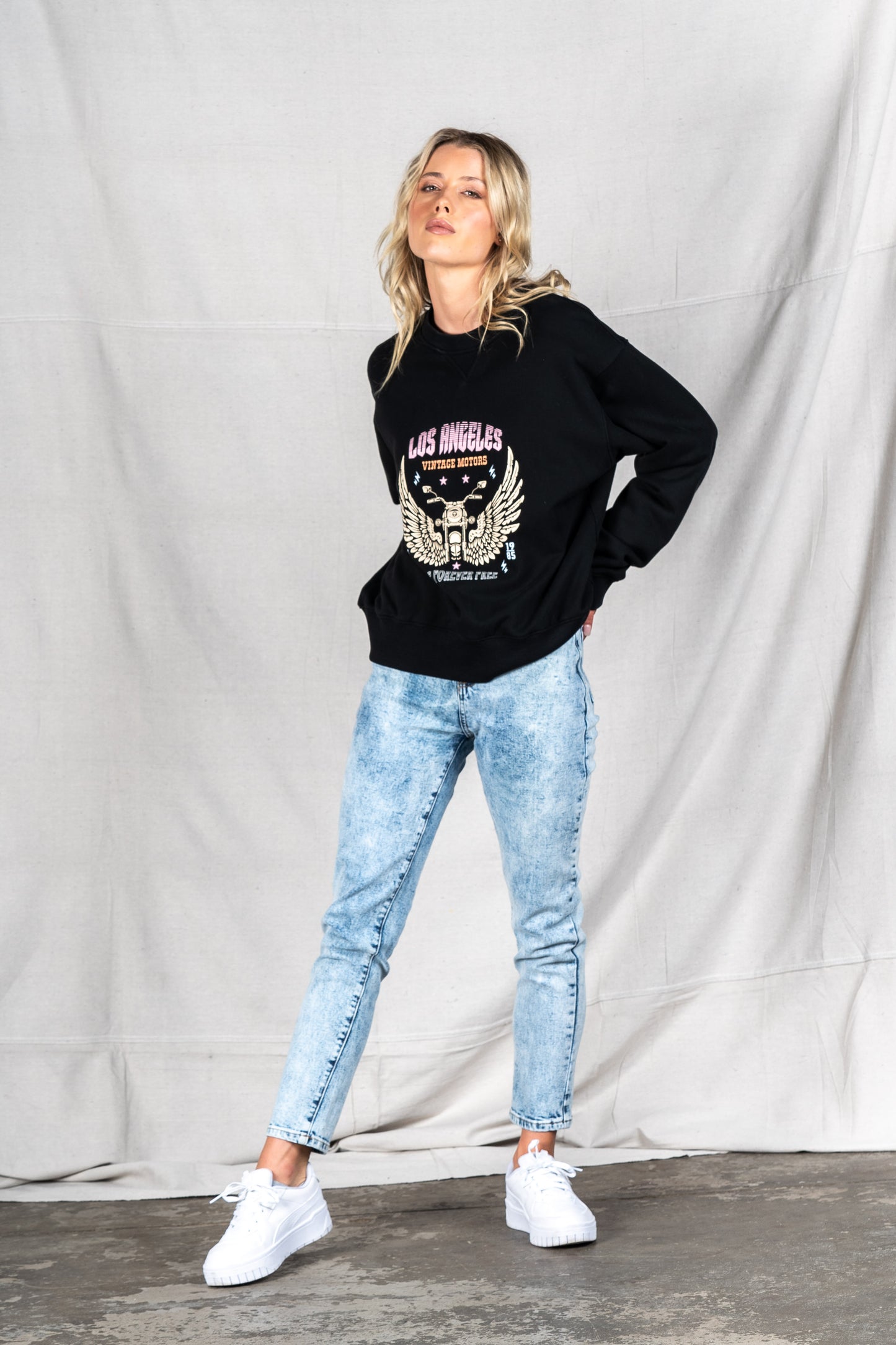 VINTAGE MOTO COTTON SWEATER