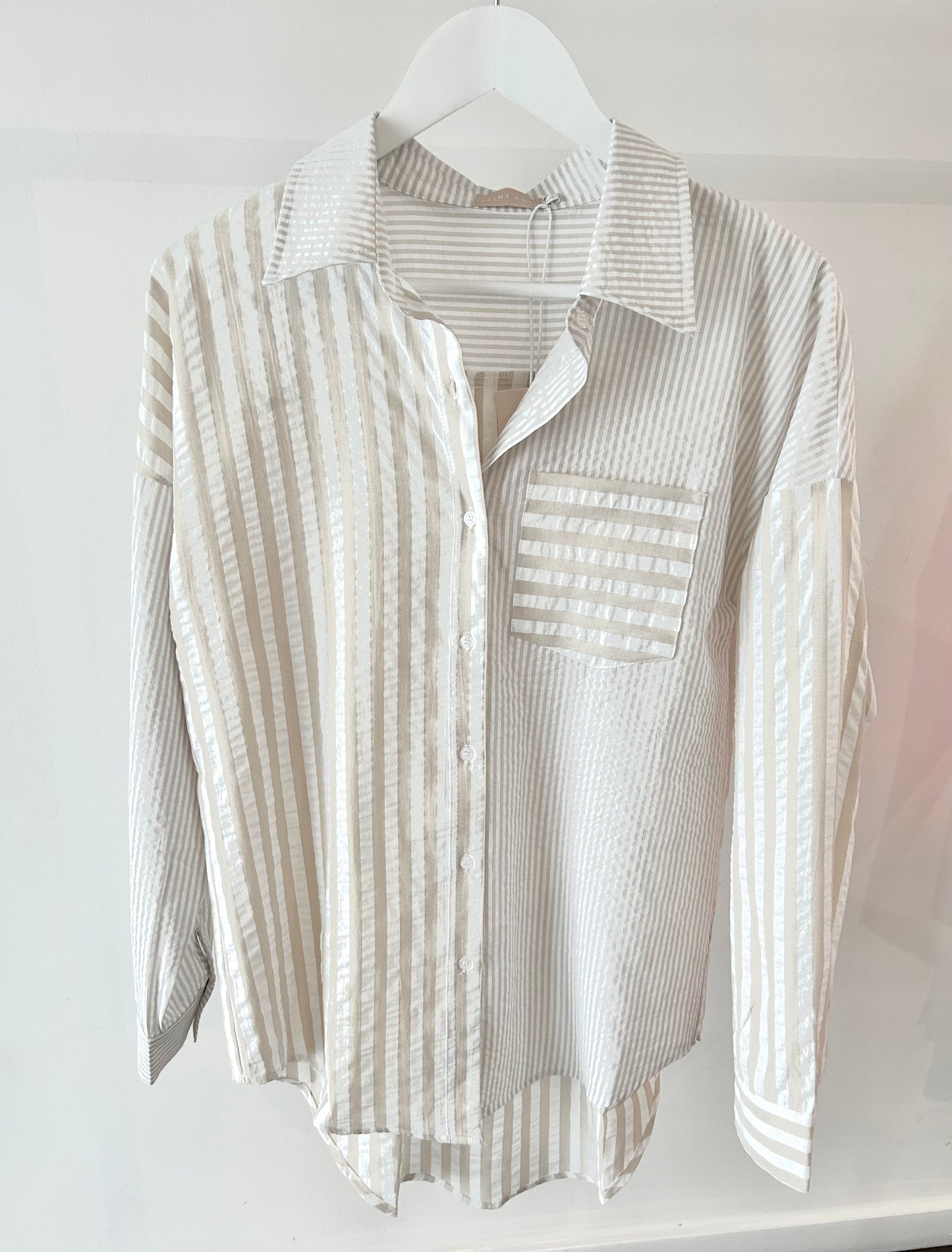 LAGUNA SHIRT - TAN STRIPE