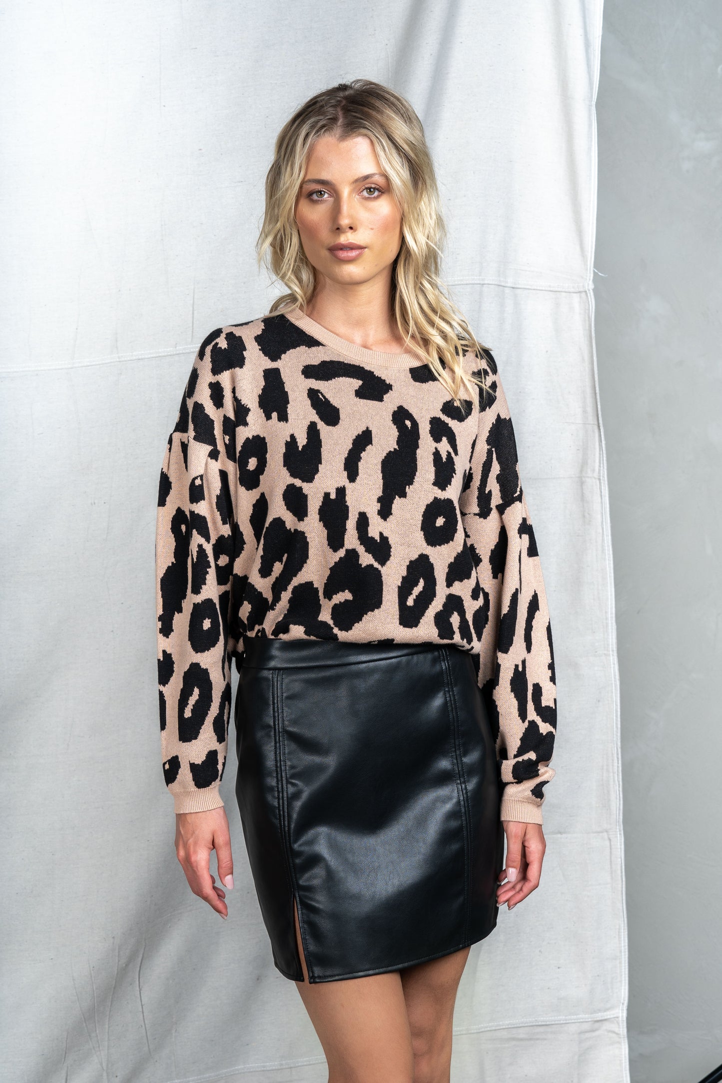 FRANKIE LEOPARD KNIT