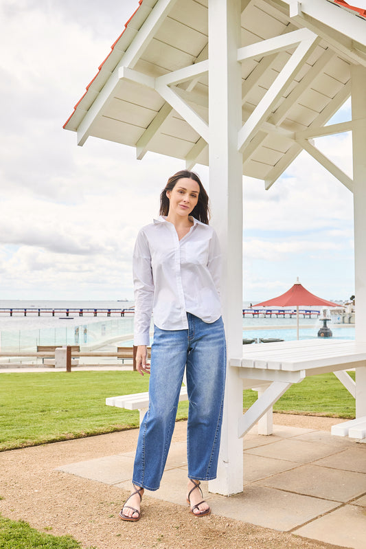 Celene Barrel Leg Jean